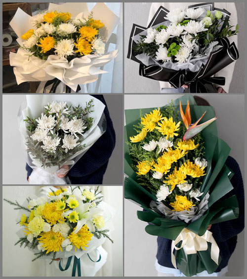 山东威海环翠区苘山镇白事花束代送